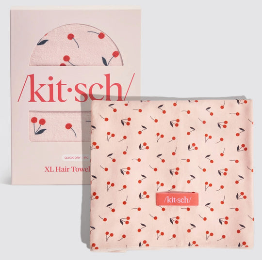 Kitsch | Cherry Print Towel Wrap