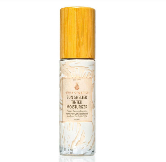Elina Organics Sun Shelter Tinted Moisturizer with white background