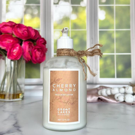 Great Lakes Bath & Body Organic, Cruelty Free, Cherry Almond Lotion