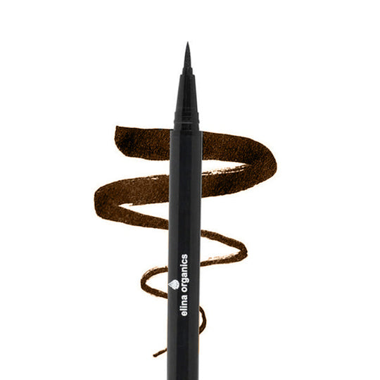 Elina Organics Long Day Stay Natural Liquid Eyeliner Brown