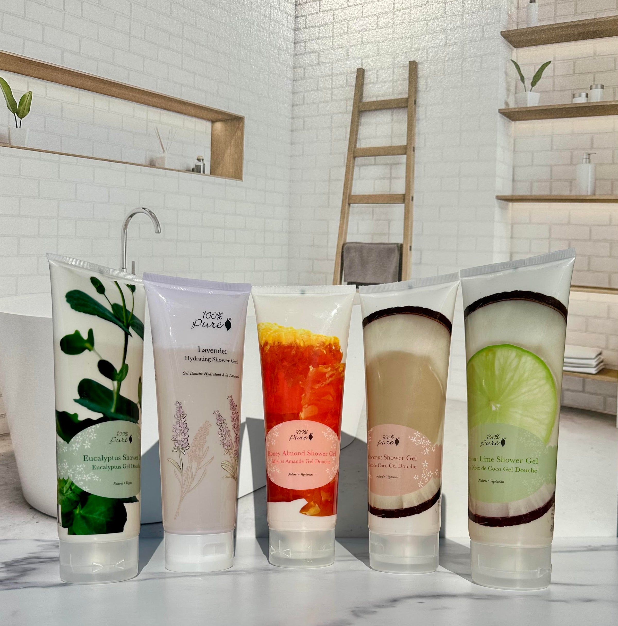 100% Pure Shower Gels