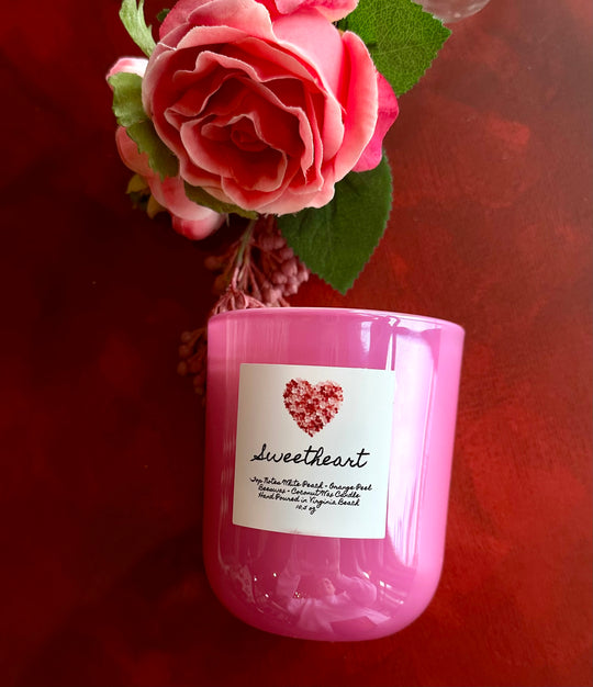Beach Bee | Beeswax & Coconut Wax Valentine's Day Candles
