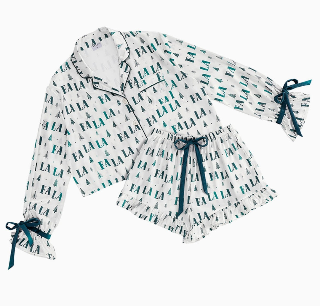 Bella Sleep Two Piece Falala Satin Sleep Set