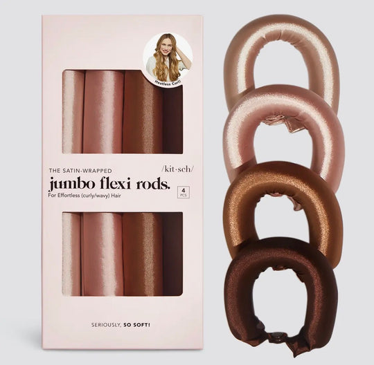 Kitsch | Satin Jumbo Flexi Rods 4 Piece