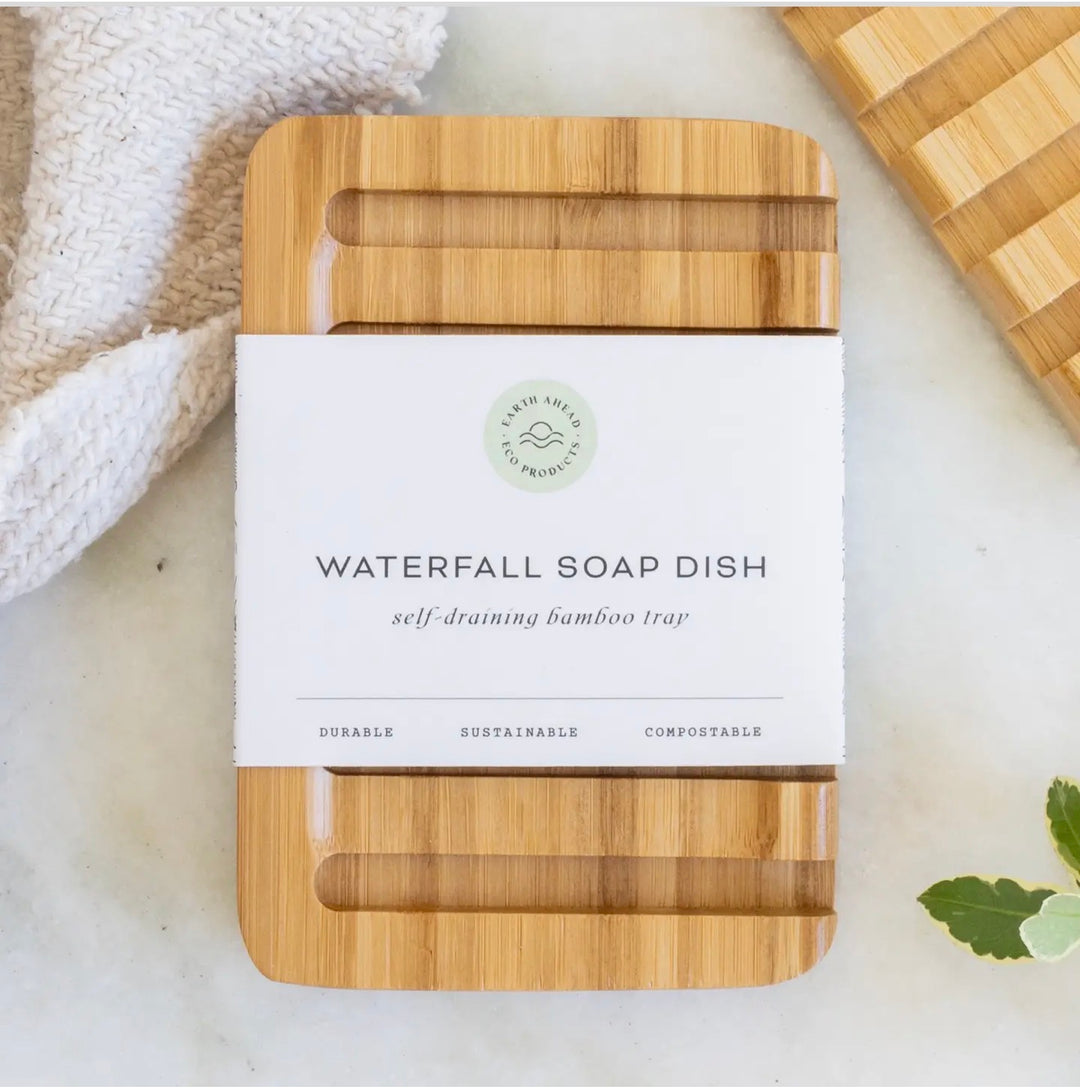 Bamboo Waterfall Self-Draining Soap Dish