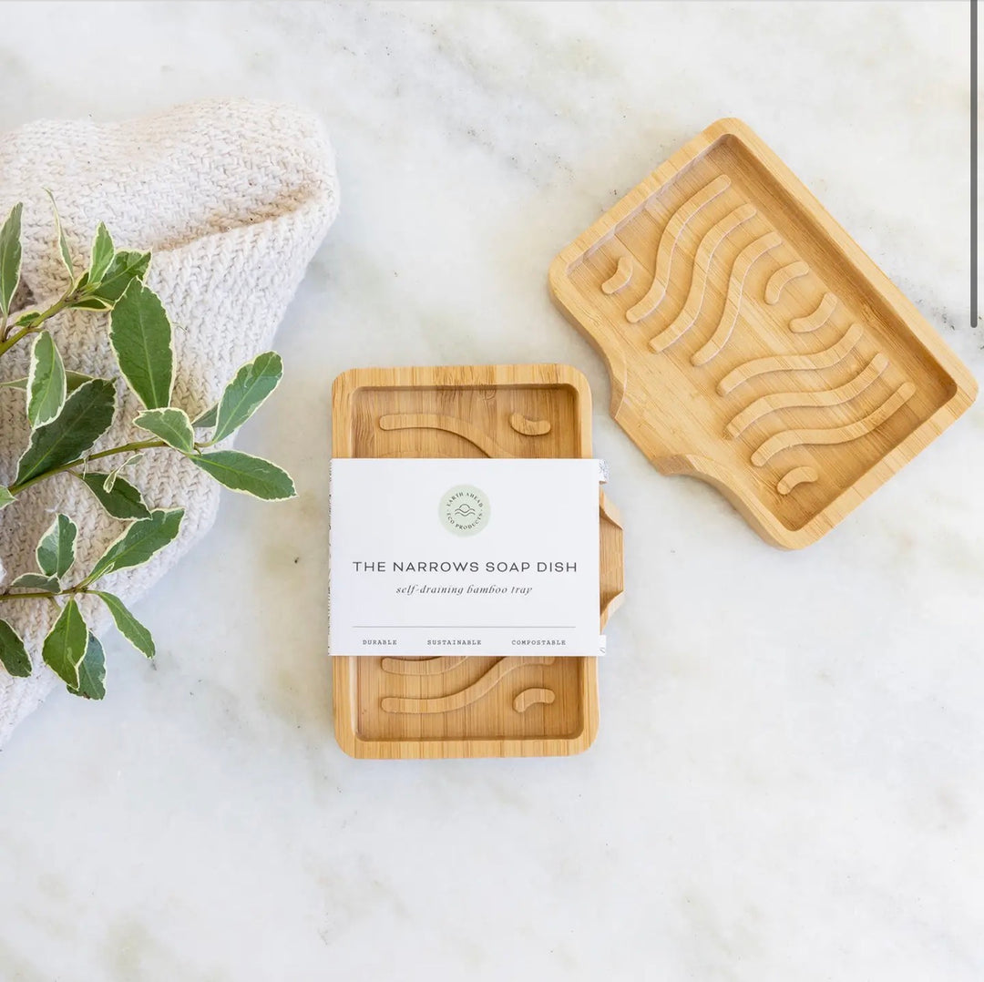 The Narrows Self Draining Bamboo Soap Dish