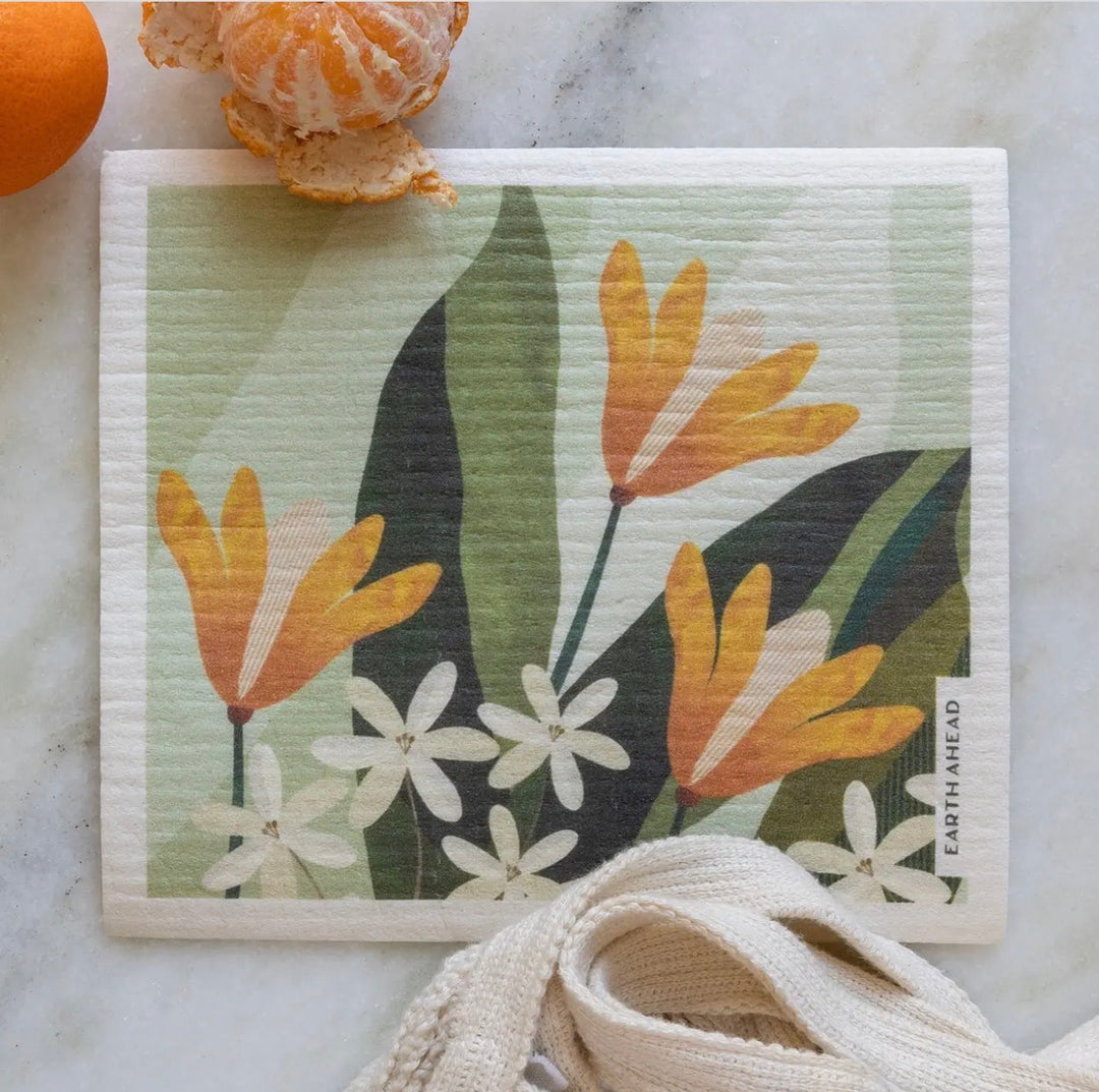 Swedish Dishcloth - Happy Lilies