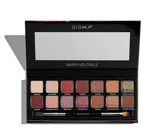 Sigma Beauty | Warm Neutrals Large Eyeshadow Palette with Brush