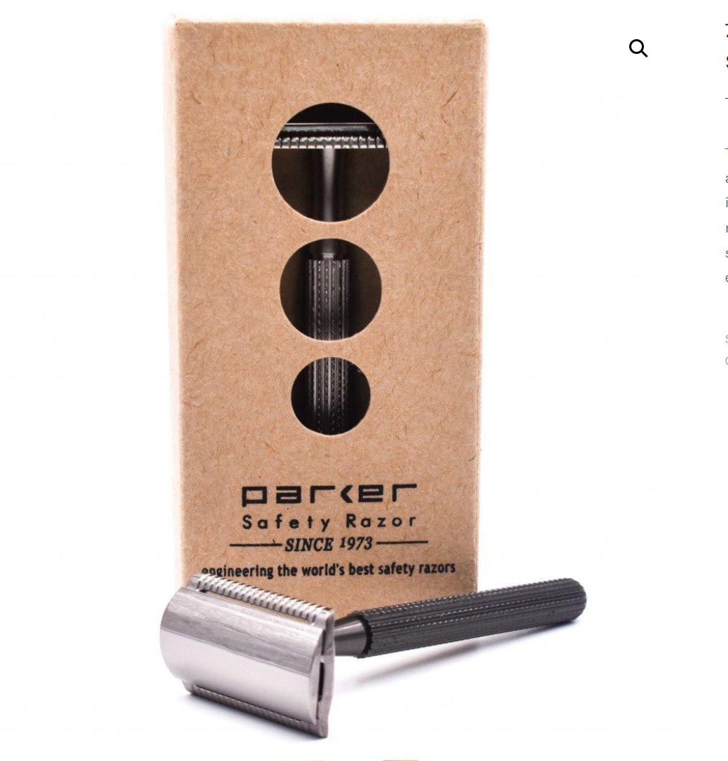 Parker Safety Razor style 78-R shown in a box and out of the box.