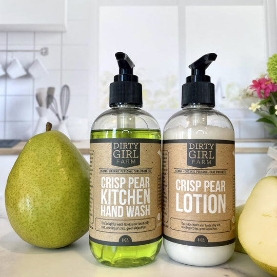 Dirty Girl Farm Crisp Pear Hand Soap & Lotion Set